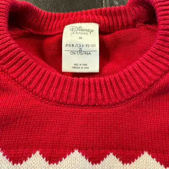 Red holiday fun Disney sweater with Mickey and Minnie! - Picture 5 of 11